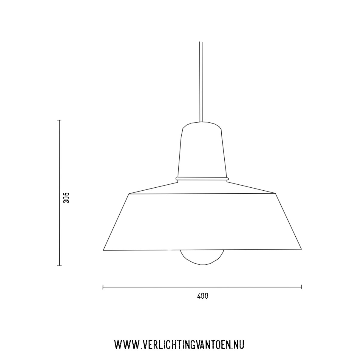 Berlin Zylinder 400 - hanglamp - tekening - Verlichting van Toen Berlin Zylinder 400 - hanglamp - tekening - Verlichting van Toen