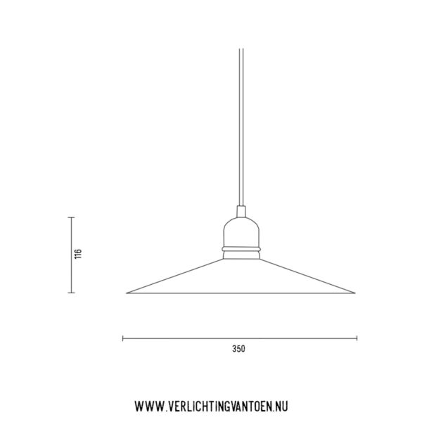 Bingen 350 - hanglamp - tekening - Verlichting van Toen