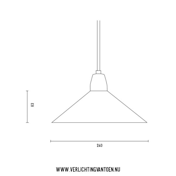 Borken 240 - hanglamp - tekening - Verlichting van Toen