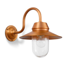 Ebolicht stallamp Bremen Zylinder wandlamp - koper matlak - Verlichting van Toen