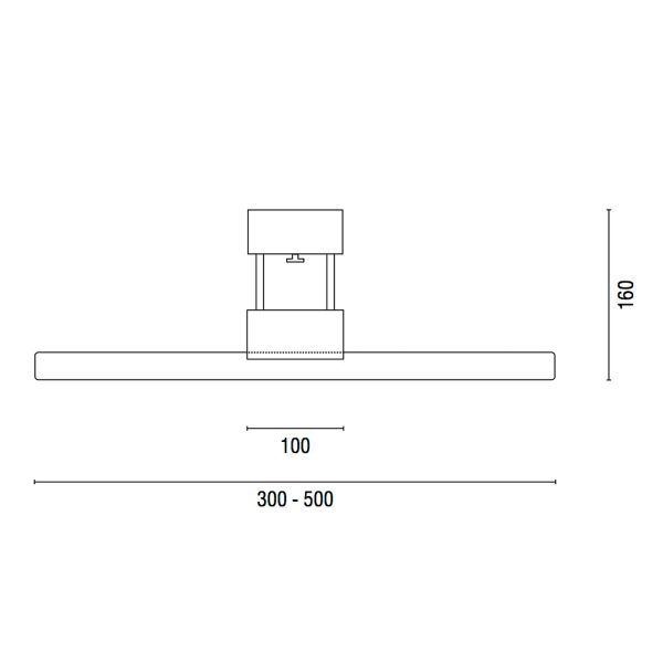 Technische tekening Bar 160 designlamp - Verlichting van Toen