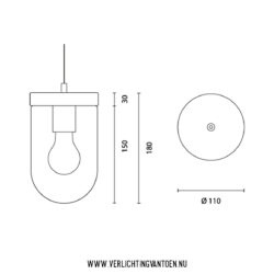 Davey - hanglamp - tekening - Verlichting van Toen