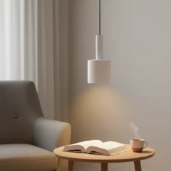 Hangende leeslamp boven tafeltje - Verlichting van Toen