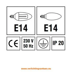 Verlichting van Toen - verlichtingsuitleg met IP 20 en E14 kaars