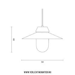 Bremen Zylinder 250 - hanglamp - tekening - Verlichting van Toen