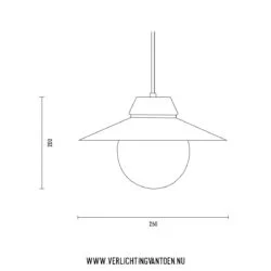 Bremen Kugel 250 - hanglamp - tekening - Verlichting van Toen