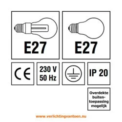 Verlichting van Toen - verlichtingsuitleg IP 20 en overdekte buitentoepassing