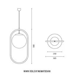 Rocker - hanglamp - tekening - Verlichting van Toen