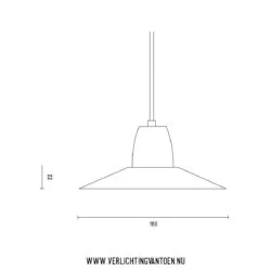 Bonn 160 - hanglamp - tekening - Verlichting van Toen