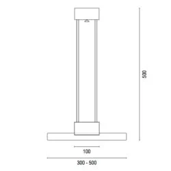 Technische tekening Bar 500 - Verlichting van Toen