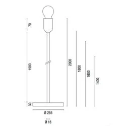 Ebolicht Pole technische tekening - Verlichting van Toen