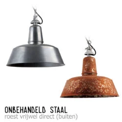 Berlin hanglamp onbehandeld staal + roest